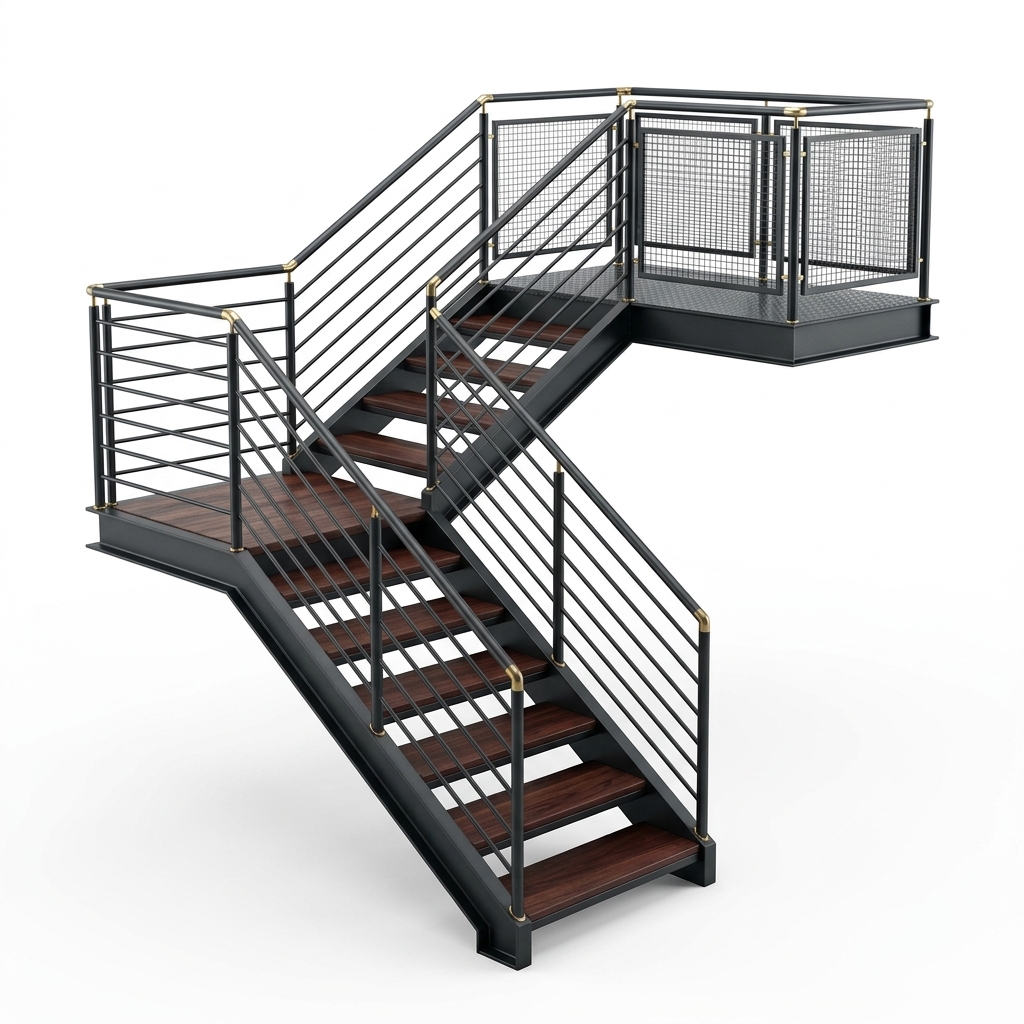 escadas metálicas para áreas externas