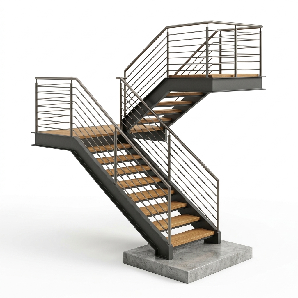 projetos de escadas metálicas