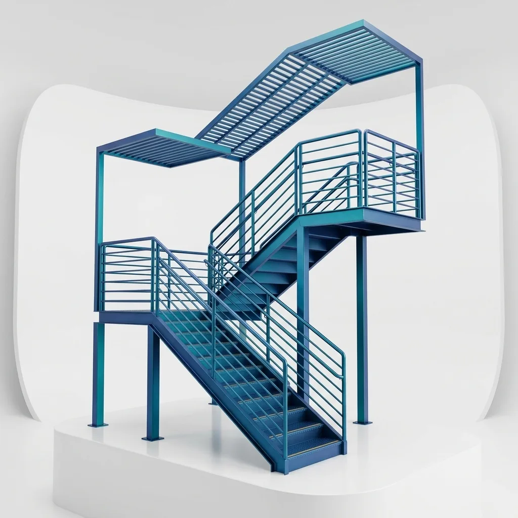 escadas metálicas para áreas externas